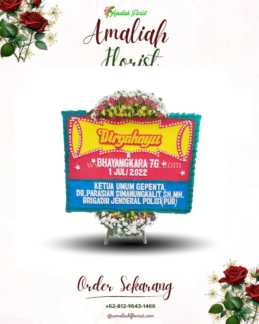Papan Bunga HUT Ulang Tahun Kuripan Kidul
